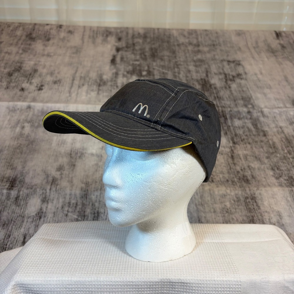 McDonalds Timeless Elements 5 Panel Hat Gray Employee Uniform Cap Adjustable
